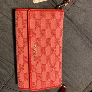 Michael Kors grapefruit color wallet xbody